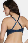 Zivame Celeste & Rose Padded Non-Wired 3/4Th Coverage Lace Bra - Gibraltor Sea — thumbnail 5